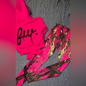 PINK HOODIE & PINK LEGGINGS SET